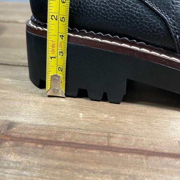 Nordstrom Women's Miller 2 Water Resistant Boots Size 7.5 Black Leather Lug Sole - Picture 15 of 16